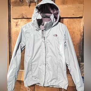 The North Face Gray Jacket with Purple Lining